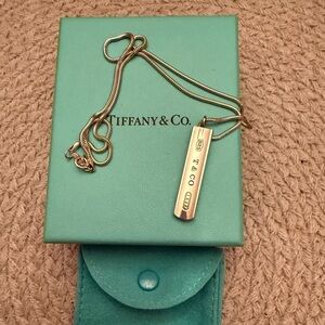 Tiffany & Co. 1837 Sterling Silver Bar Necklace